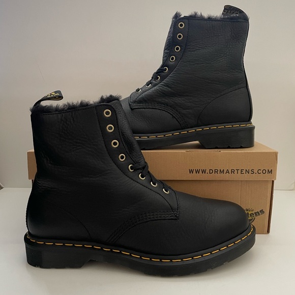 Dr. Martens Other - Dr. Martens 1460 Pascal Faux Fur Lined Boots Tumbled Leather